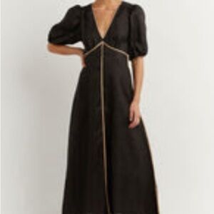 DISSH LUCIA BOW LONGLINE BLACK DRESS - 8 / BLACK